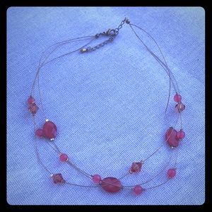 Vintage Pink/tangerine/orange Necklace